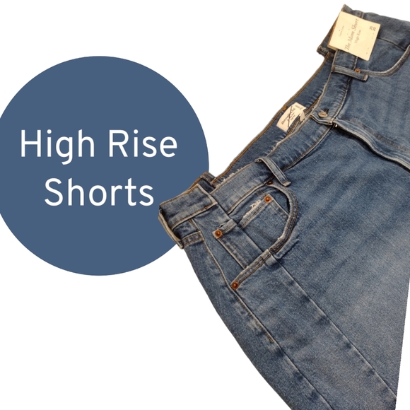 🎯🎯SALE🎯🎯 NWT Abercrombie & Fitch High Rise The Mom Shorts Sz 20 - Picture 6 of 6